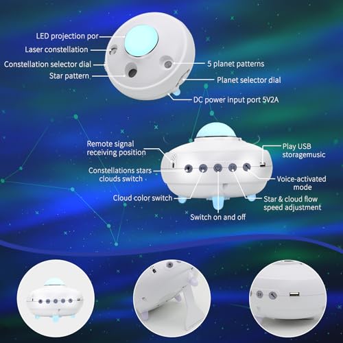 Laser Christmas Projector Lights Outdoor, Red and Green Stars, IP65 Waterproof O182574
