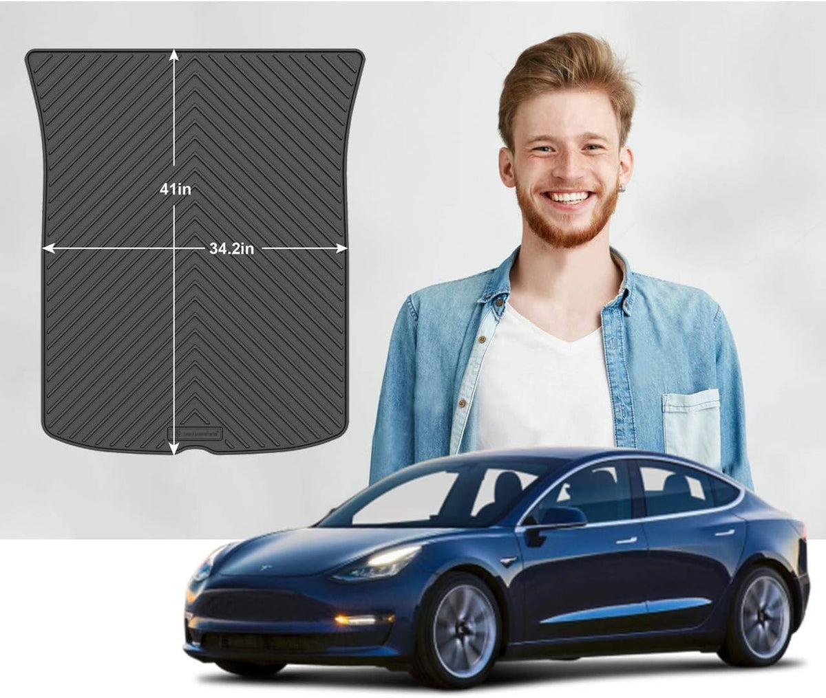 Cargo/Trunk Mat Black Heavy Duty Pack of 2 O925