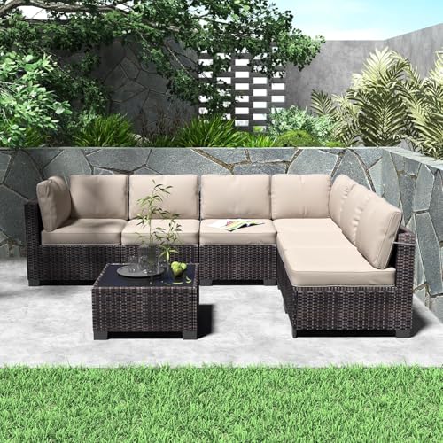 6 Piece Outdoor Patio Furniture Set with Coffee Table B2969