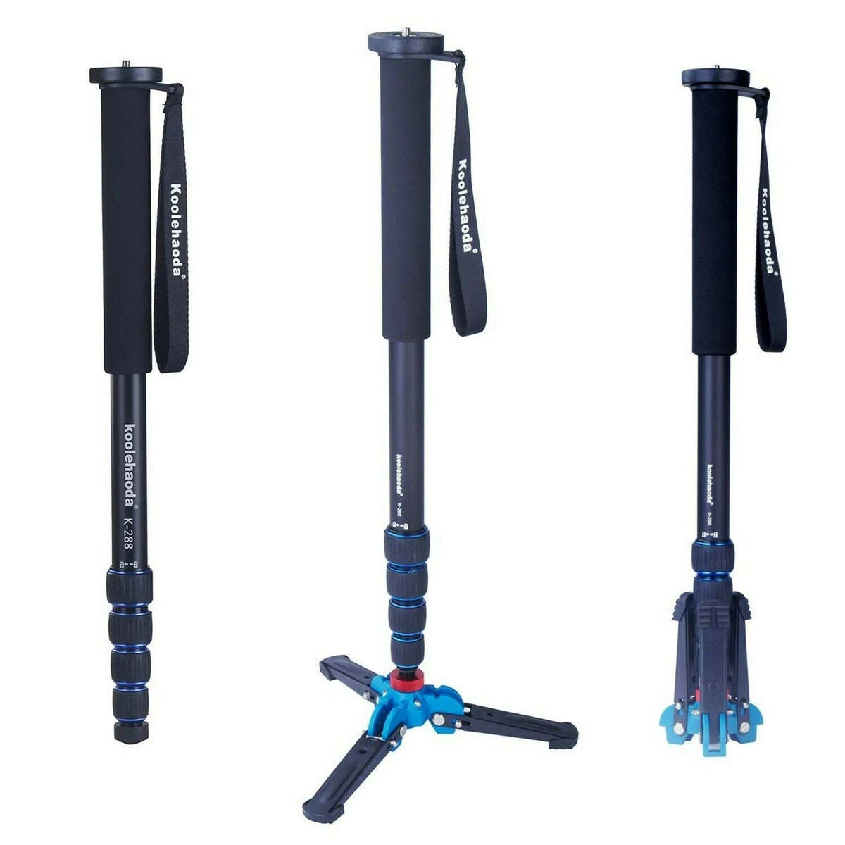 65-inch Aluminium Camera Monopod with Folding Three Feet Support Stand F3929
