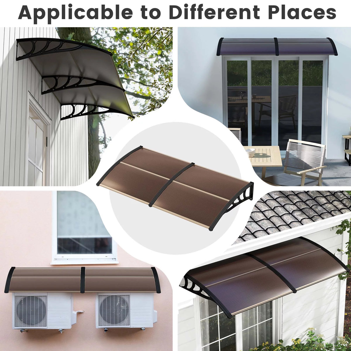 80'' x 40'' Coffee Patio Awning Canopy W813