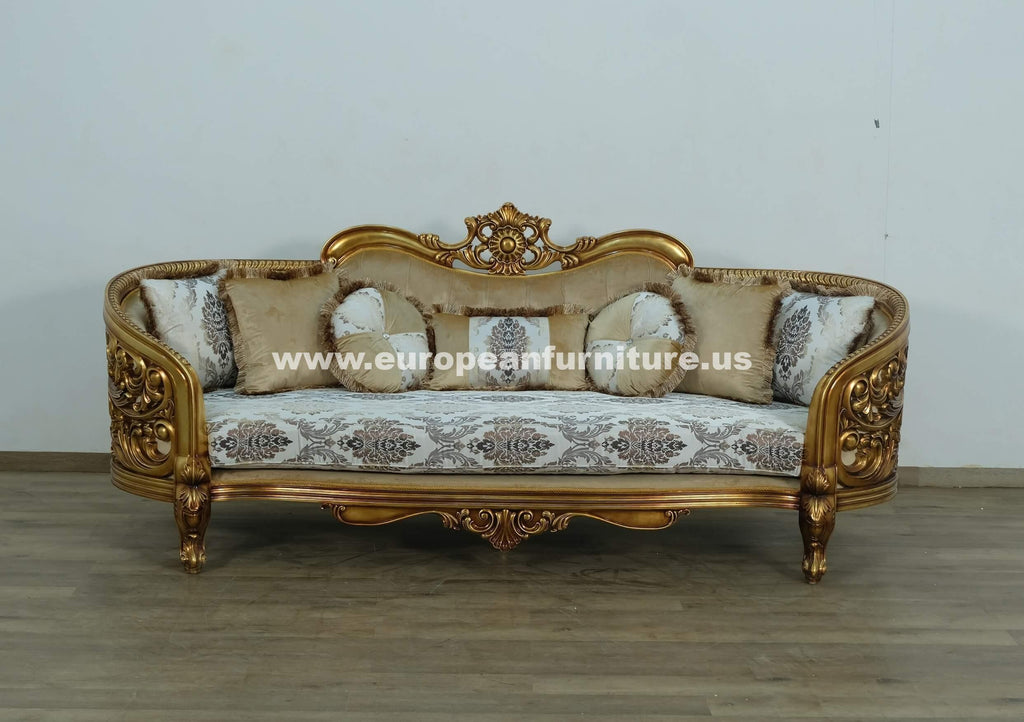 Antique-Bronze Jacquard Fabric Sofa Set 2 L1054