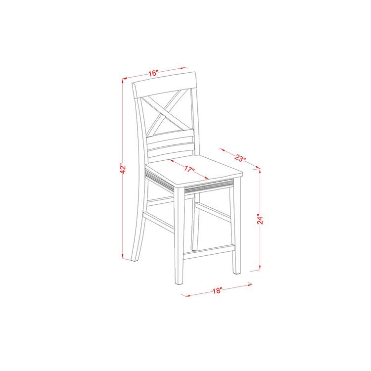 5 Piece Counter Height Table Set with 4 Stools R467368