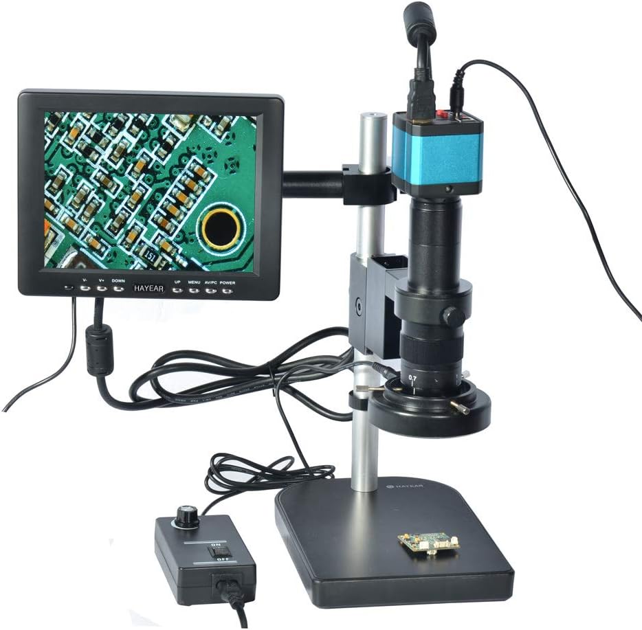 14MP Industrial Digital Microscope Camera with 180X C-Mount Lens and 8 HD LCD Monitor I821053