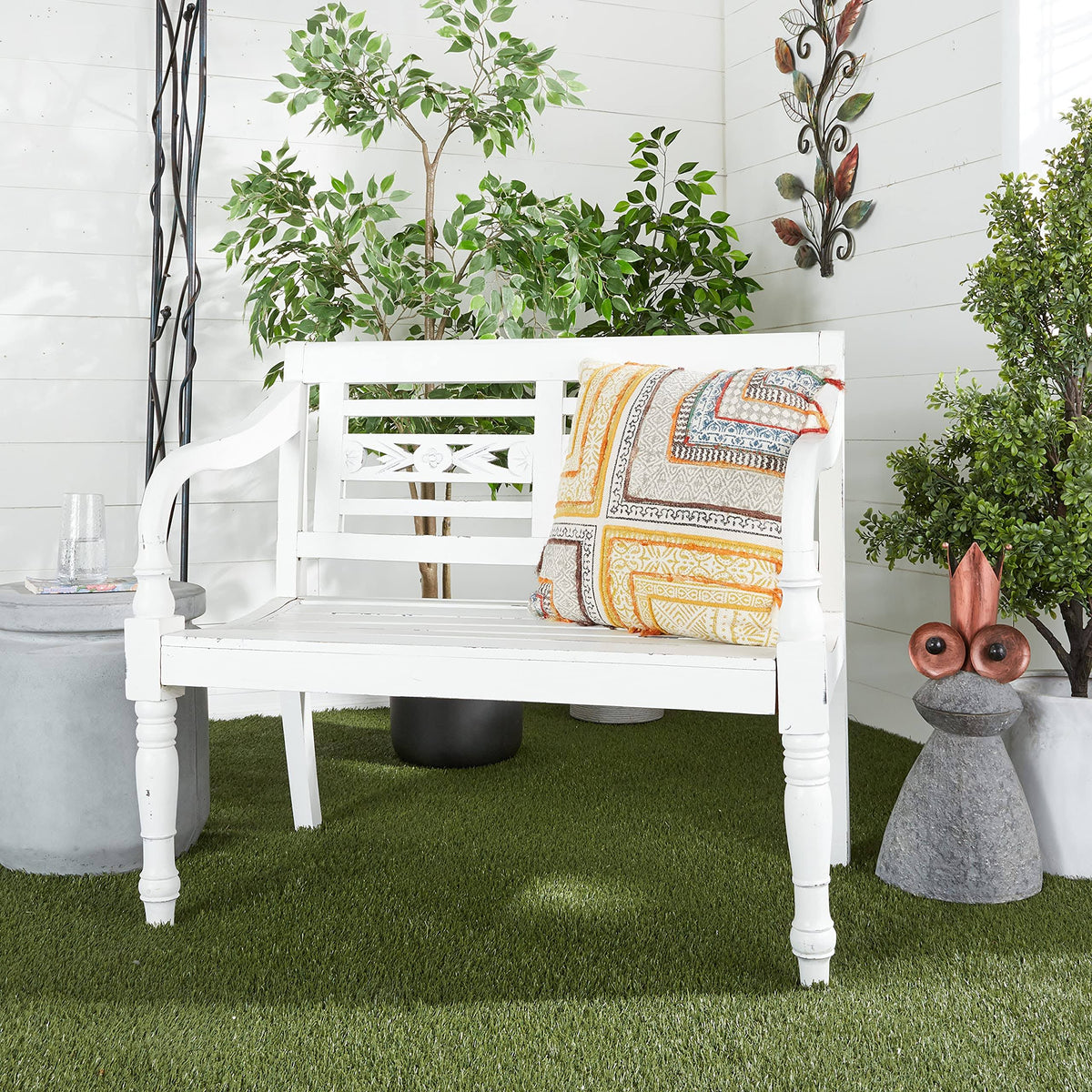 Wood White Bench O155