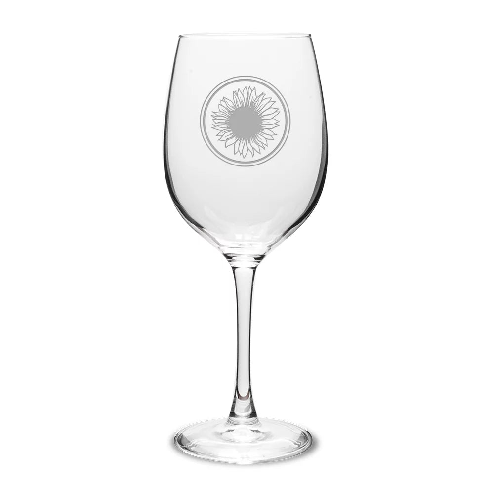 Deep Etched Classic Wine Glass B47615