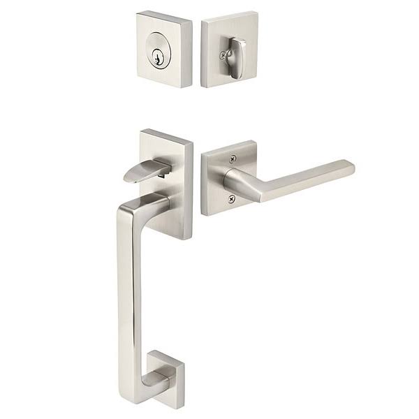 Solid Brass Tubular Door Entry Set with Crystal Knob Z1999