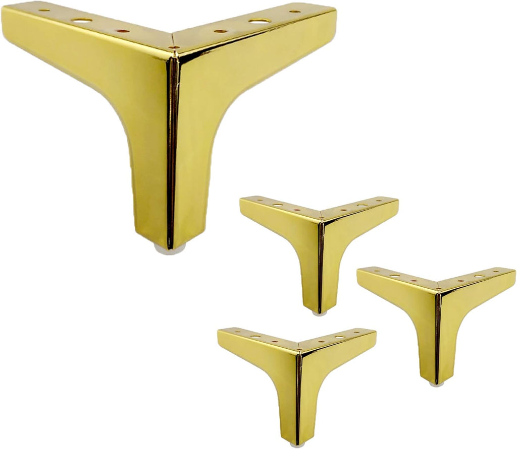 Gold 4 Packs 7 inch Furniture Legs O924320