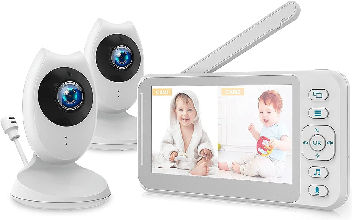Video Baby Monitor with Camera and Audio, 4.3 inch, Night Vision, 2-Way Audio, Temperature Sensor H71771