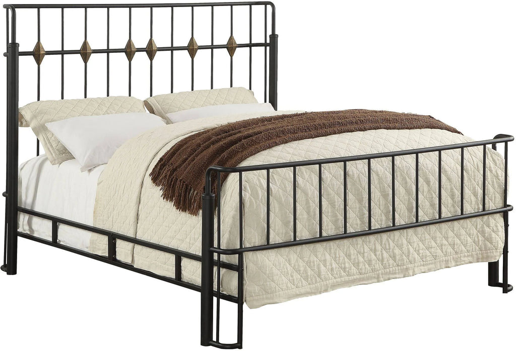 Black Queen Panel Bed R856141