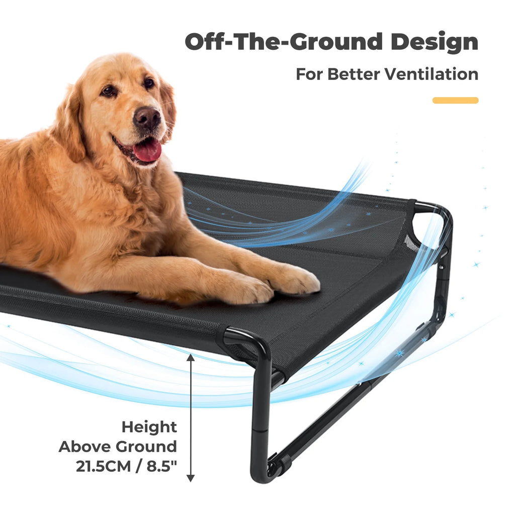 Black Elevated Dog Bed with Washable Mesh B199819