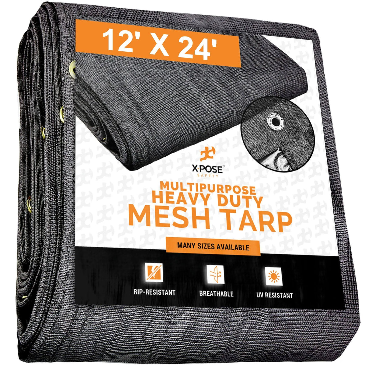 Black Mesh Truck Tarps 12x24 N3349