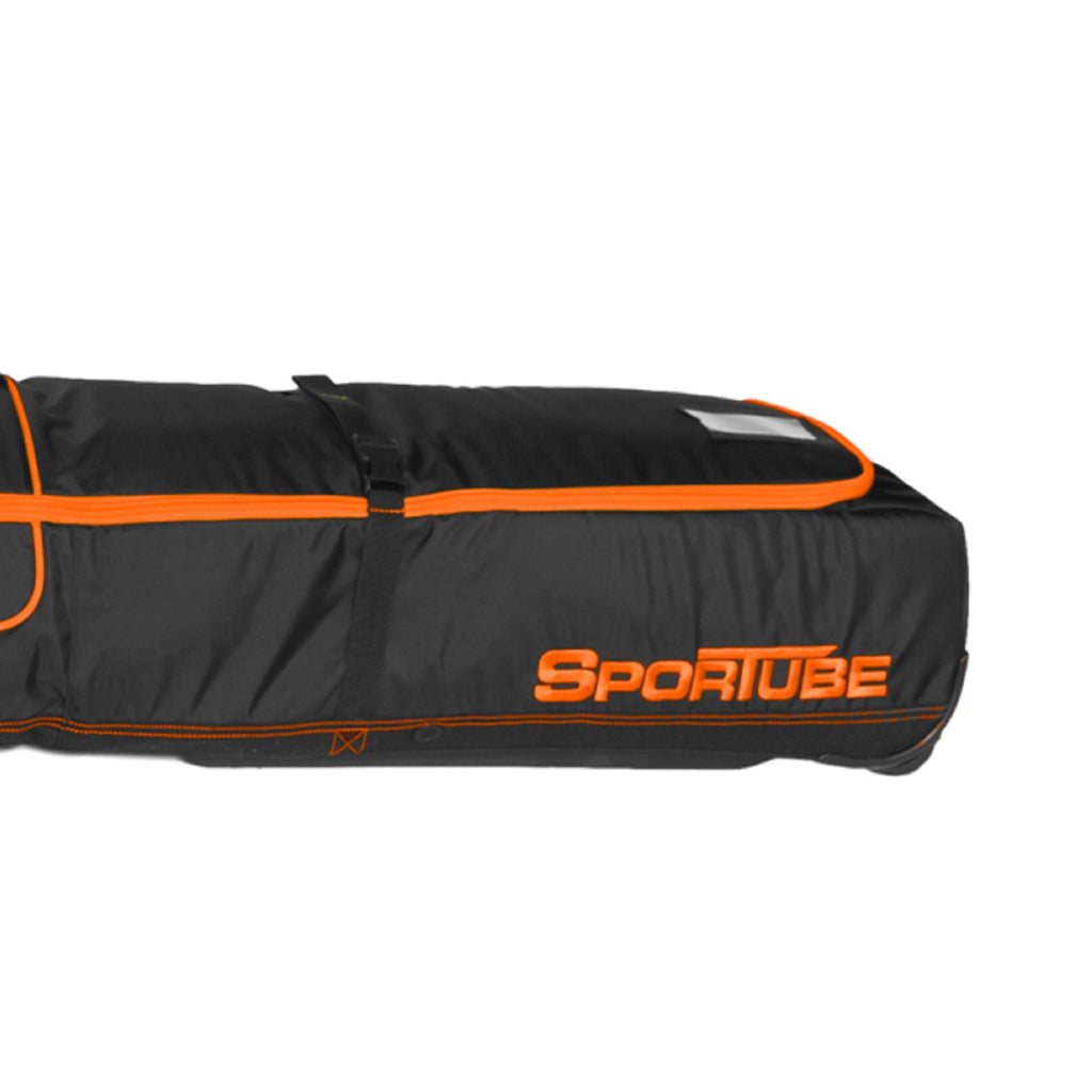 Wheeled Padded Ski Bag, Black/Orange E148