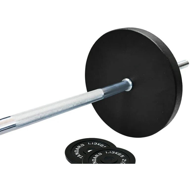 Cast Iron 100-Pound Barbell Set with Star Locks T4516