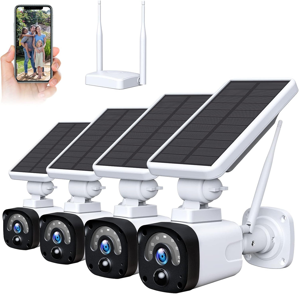 1080P Solar Wireless Security Camera System with Base Station W5129