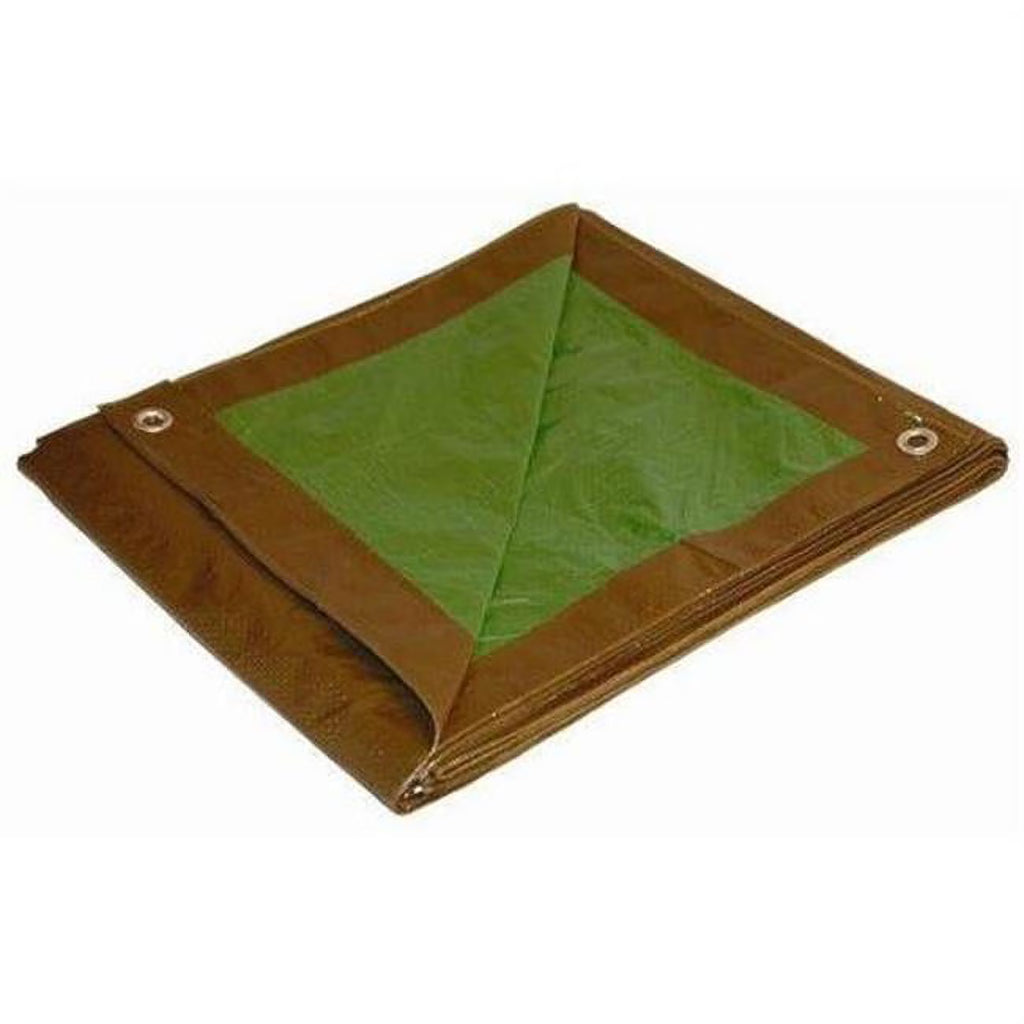 12 ft. W X 16 ft. L Light Duty Polyethylene Tarp Brown/Green I11895