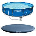 12' x 30 Round Metal Frame Swimming Pool with Filter Pump I863