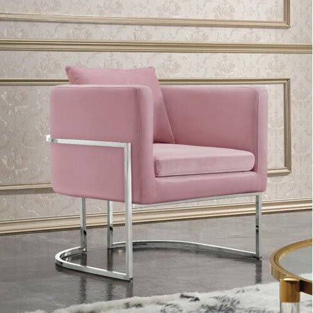 Pink Velvet Armchair L20695