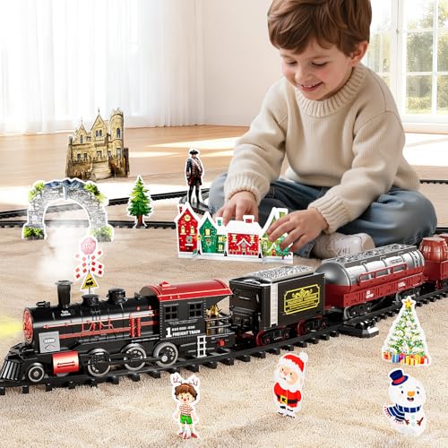 Electric Alloy Train Toy with Sound, Lights and Smoke E1921