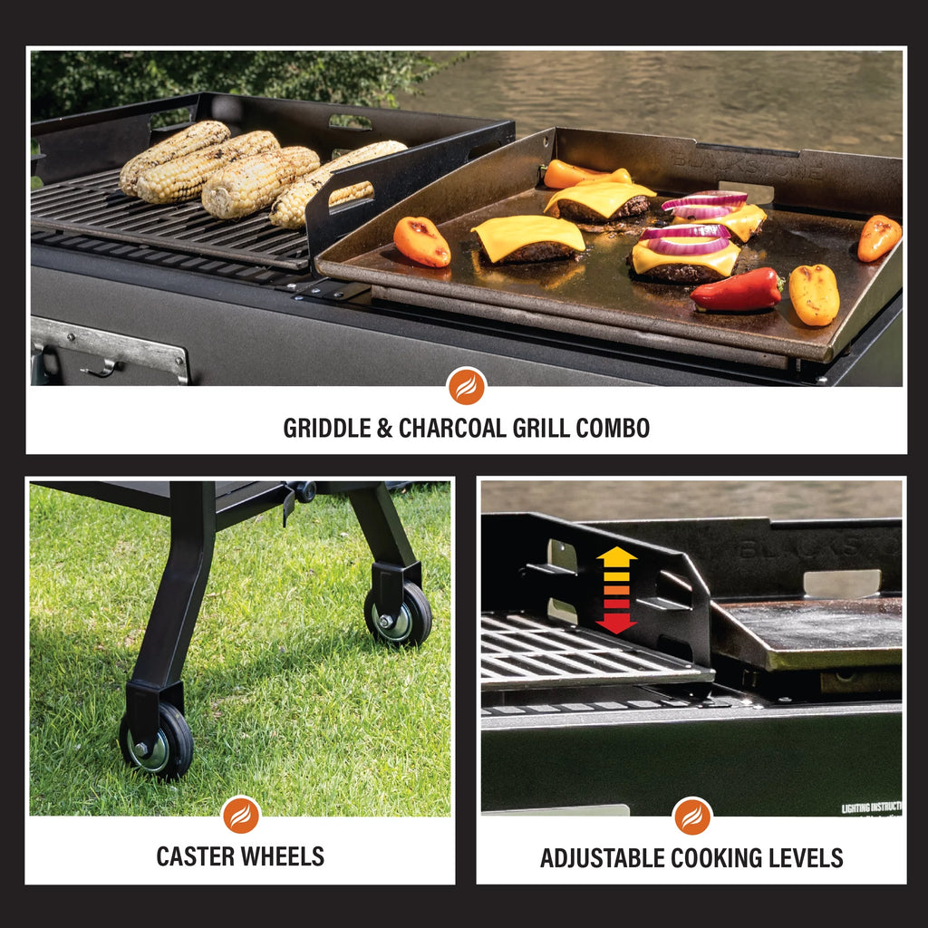Propane Griddle and Charcoal Grill Combo W6929