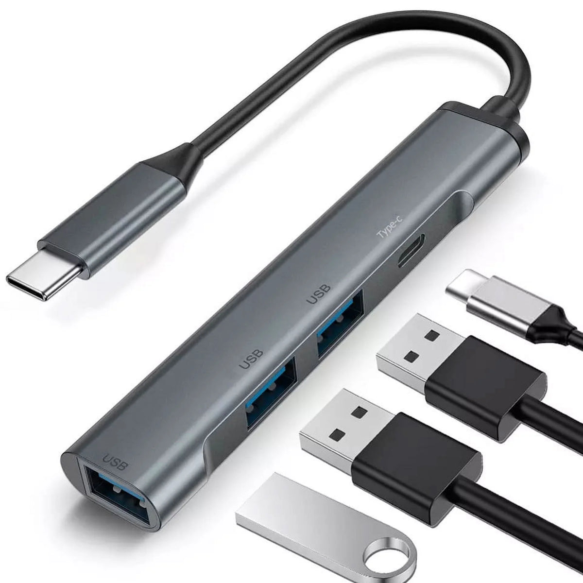 4-in-1 USB-C Adapter USB Hub H889389