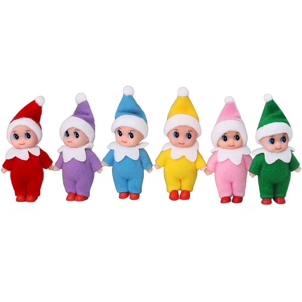 6Pcs Set Tiny Baby Elf Doll with Feet and Shoes R6758