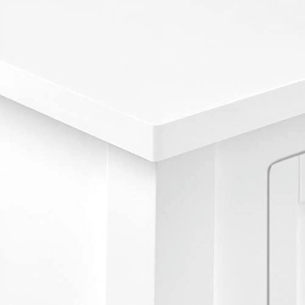 White 4 Drawer 2 Tier Console Table F14727