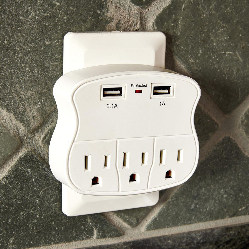 3-Outlet 2 USB Wall Adapter H685351