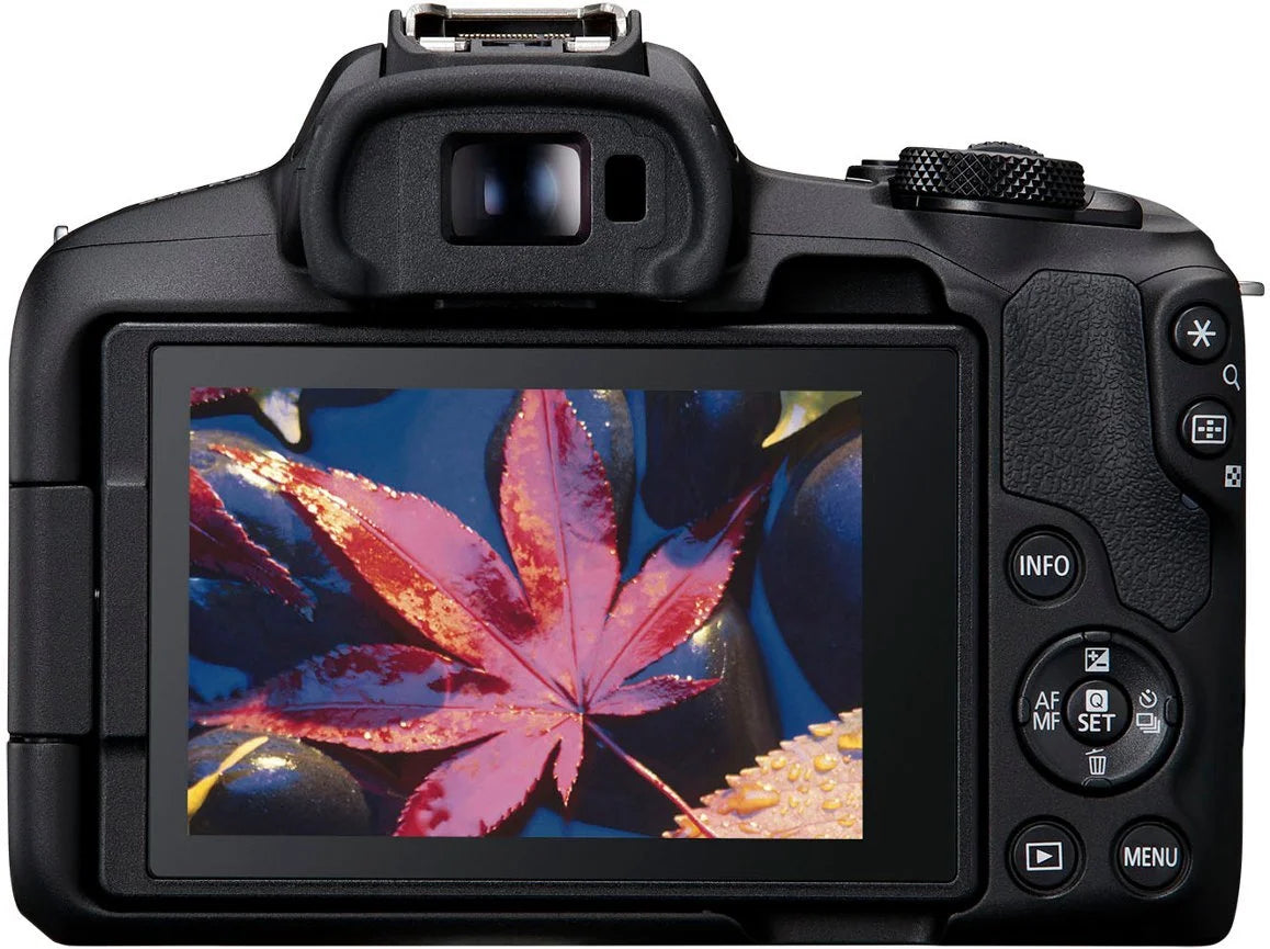 Canon EOS R50 Mirrorless Camera with 18-45mm, EF 75-300mm & 420-800mm Lenses + Mount Adapter + 20 Essential Accessories I982