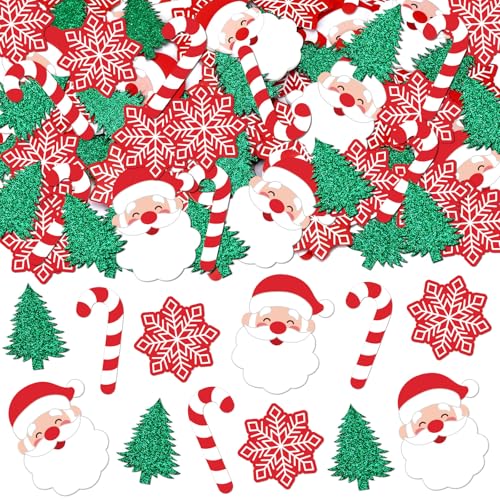 Christmas Confetti Glitter Tree Decorations Santa Claus Snowflakes Candy Canes Sprinkles N759