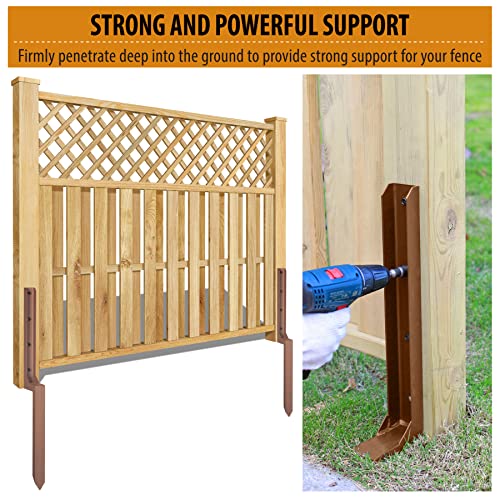 2.8 FT Fence Post Repair Kit Brown A2944