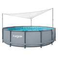 White Triangular Swimming Pool Canopy S742729