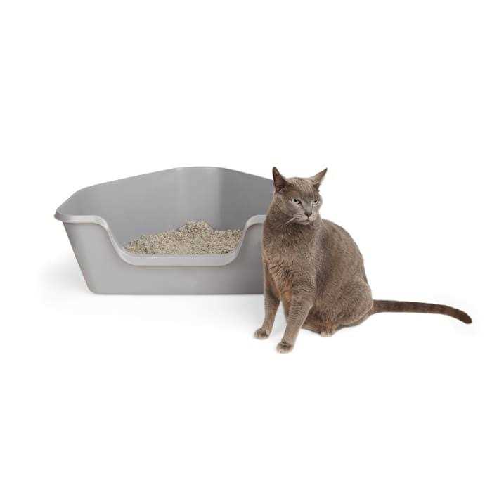 Grey High-Back Corner Litter Box W497876