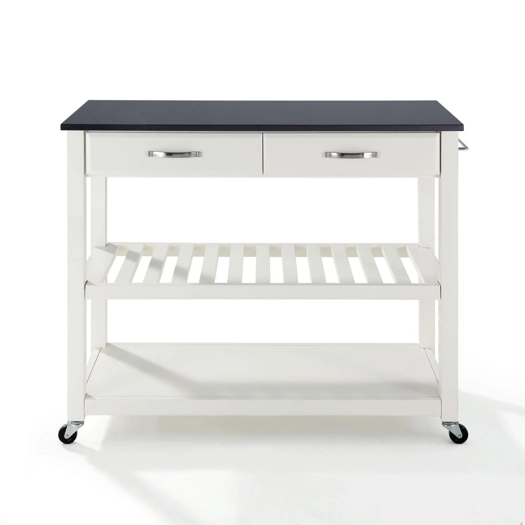 Kitchen Prep Cart White/Black L907