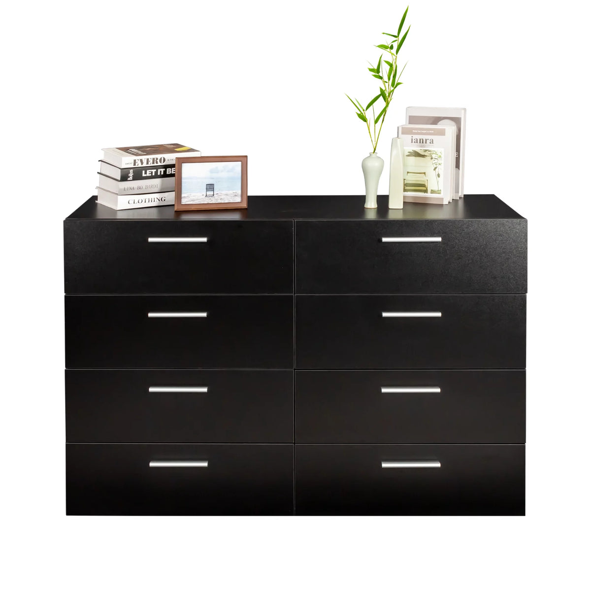 Black 8 Drawer Double Dresser G597375