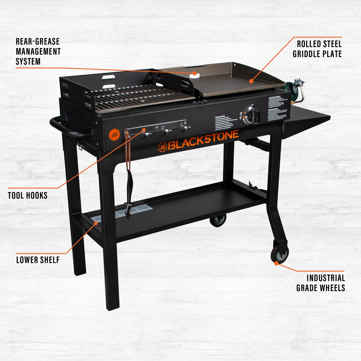 Propane Griddle and Charcoal Grill Combo W6929