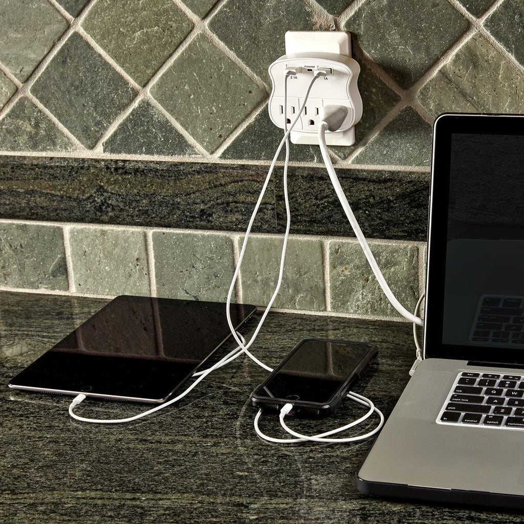 3-Outlet 2 USB Wall Adapter H685351