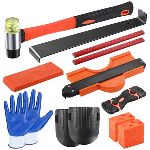 Laminate Wood Flooring Installation Hammer with Tapping Block and Knee Pad B851508