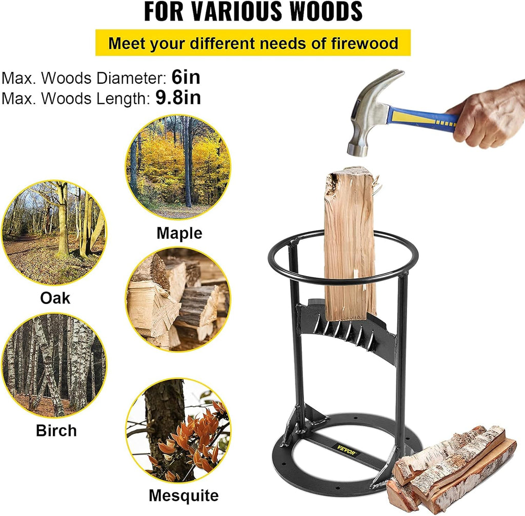 Manual Log Splitter, 13 x 8.3, 5 Lbs, Q235 Steel, Pack of 2 Z654451