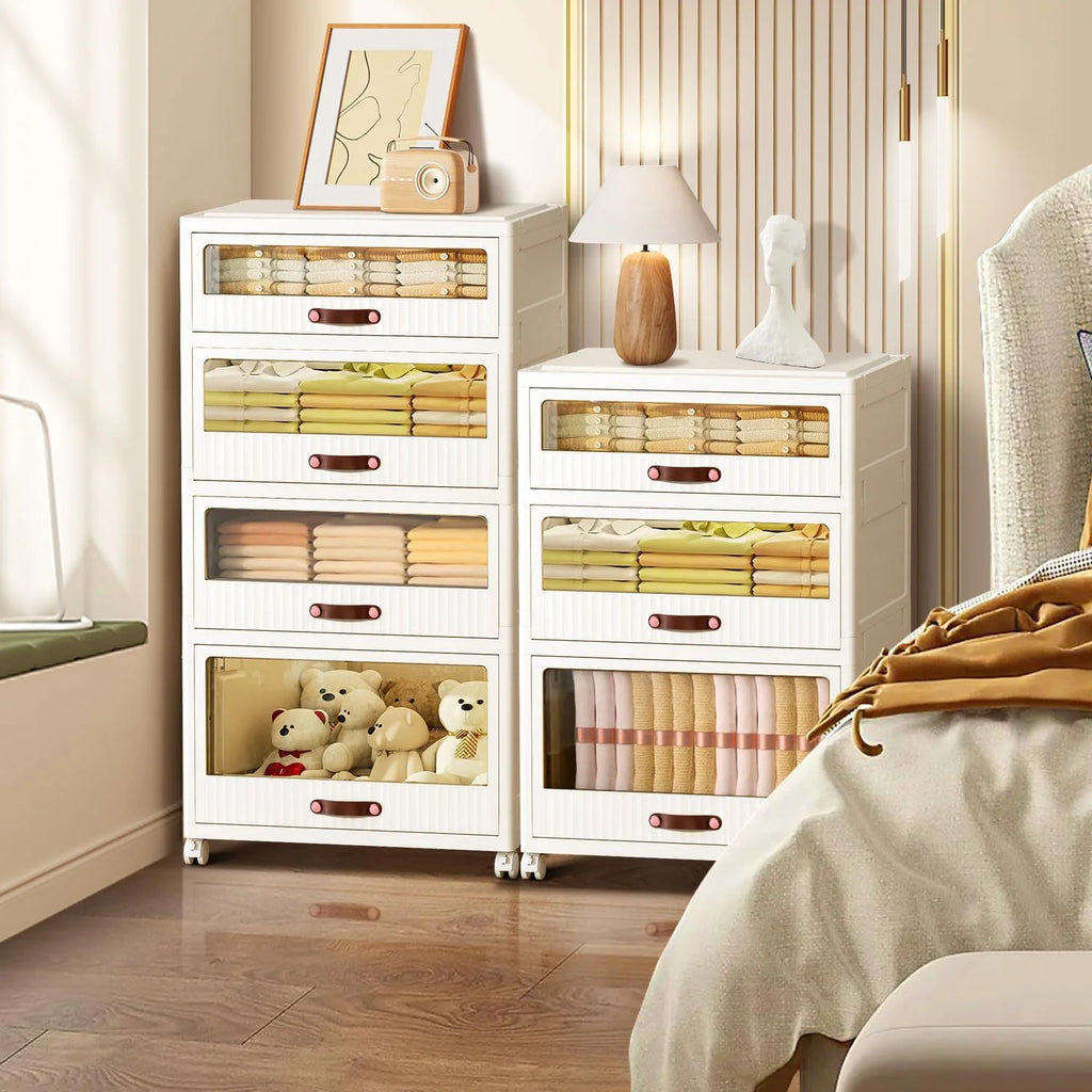 White 5 Drawer Plastic Dresser Y728