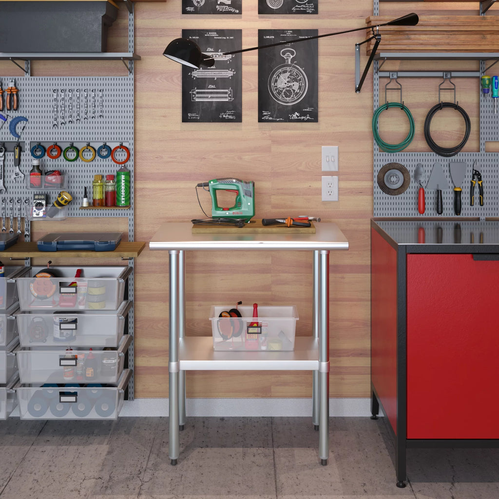 18" x 30" Stainless Steel Work Table with Undershelf T7583