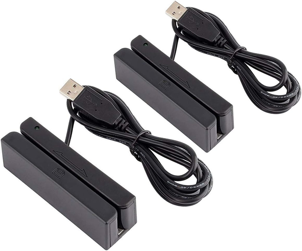 USB Credit Card Reader Magnetic Stripe Card Readers (Pack of 2) D749014