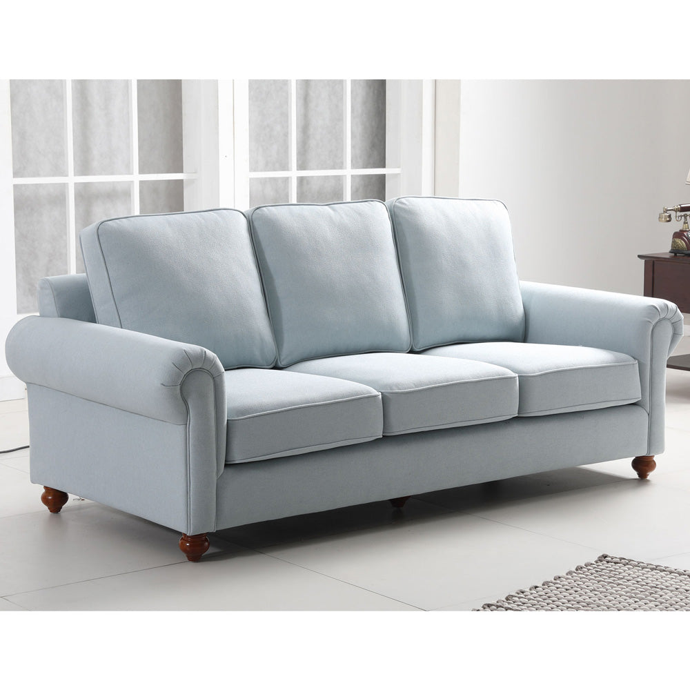 Linen Fabric Sectional Sofa Set, 3 Seater Loveseat T79257