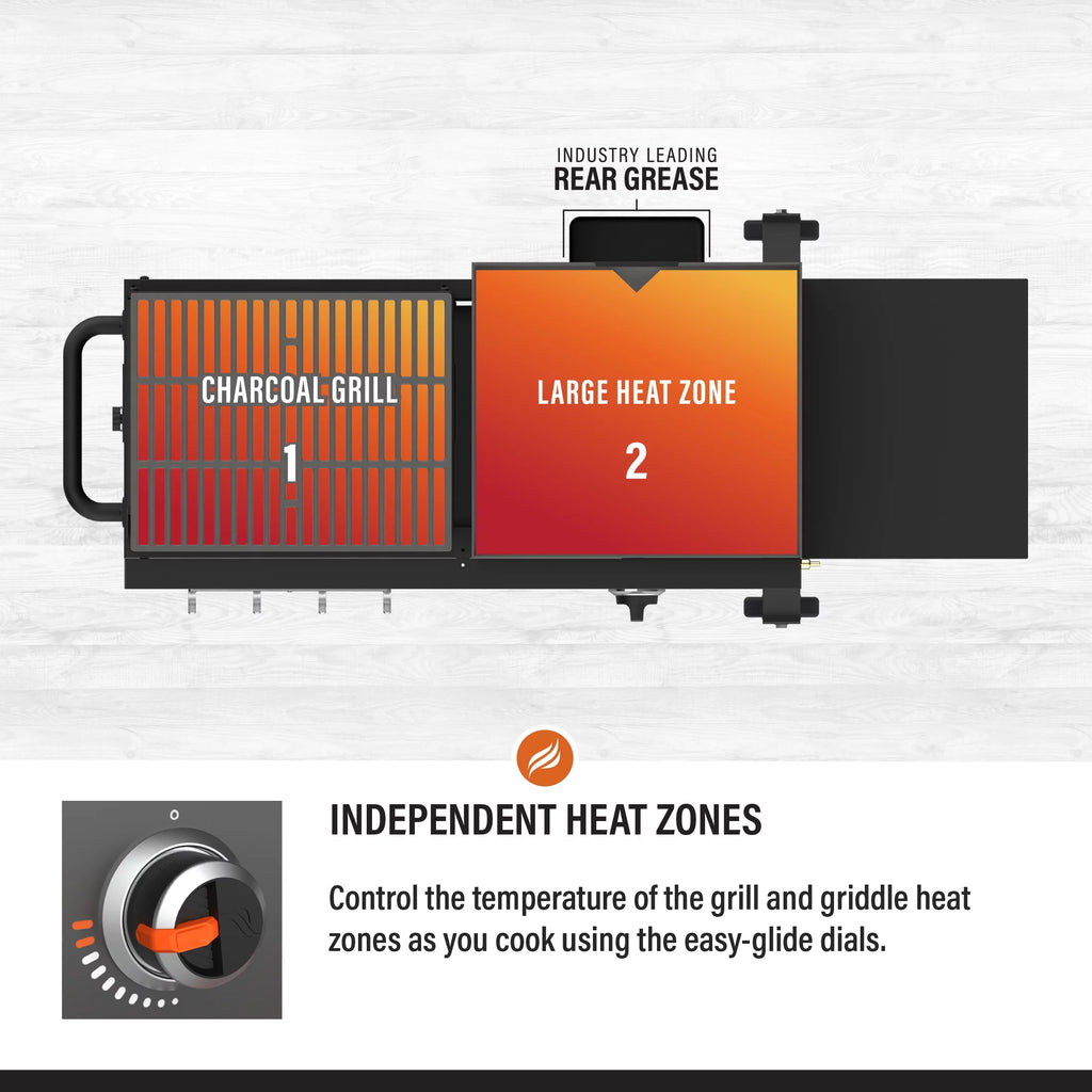 Propane Griddle and Charcoal Grill Combo W6929
