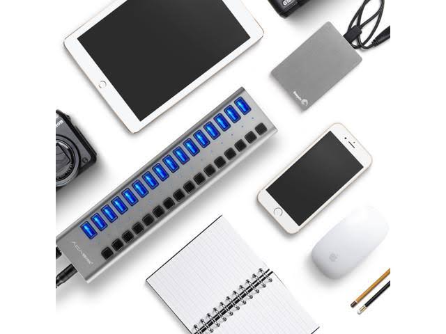 16 Ports 90W USB 3.0 Data Hub V589