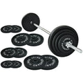 Cast Iron 100-Pound Barbell Set with Star Locks T4516