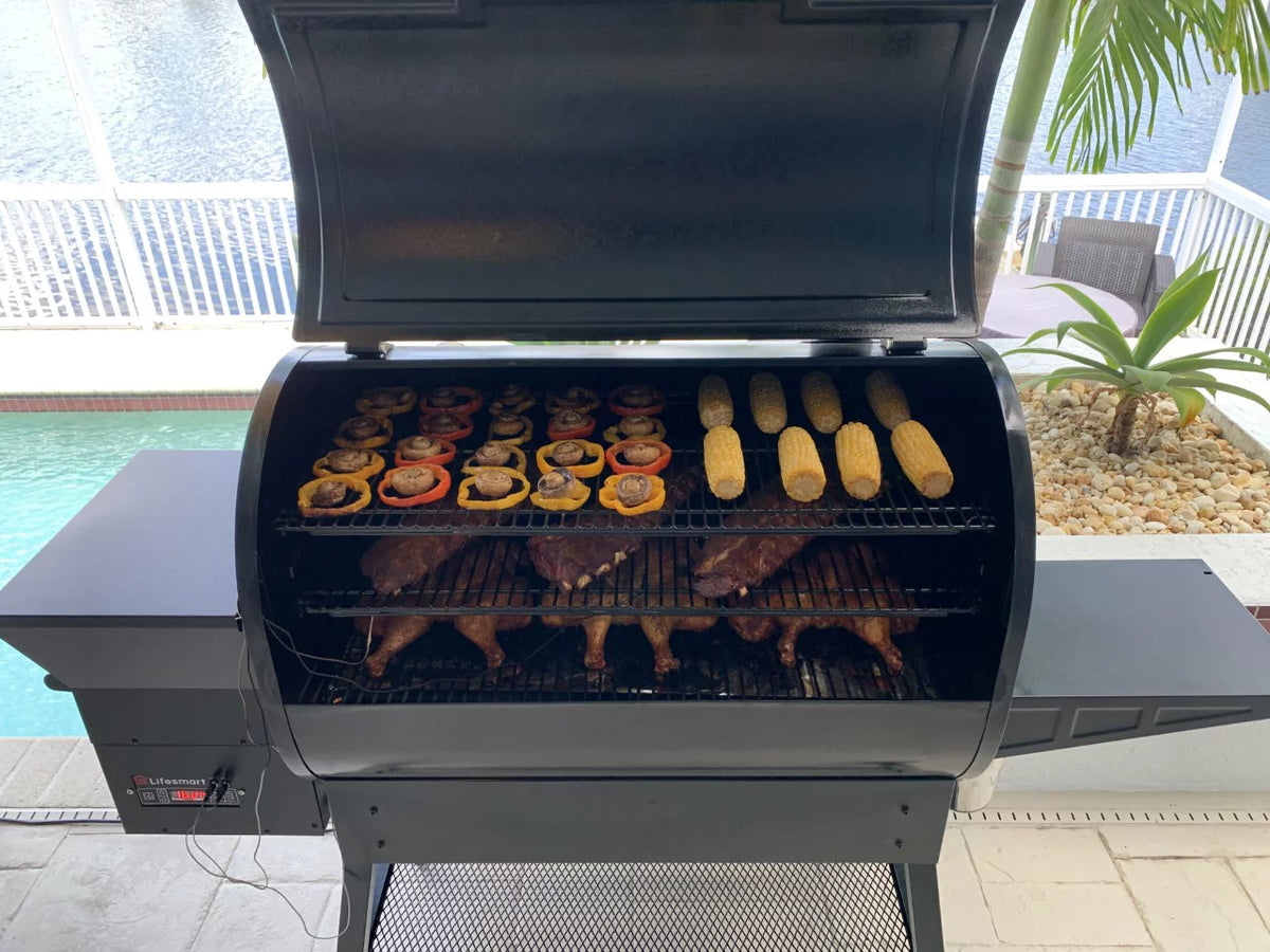 2000 Square Inch Pellet Grill and Smoker with Dual Meat Probes D308037