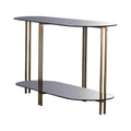 Sofa Table with Glass Top and Glass Shelf L965
