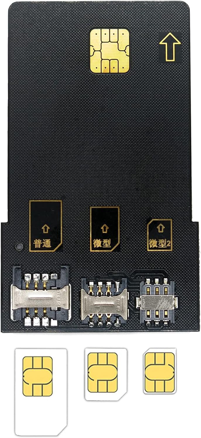 SIM Card Program Kit with Multi SIM Card Reader, 5pcs Programmable USIM Cards, 3 in 1 Card Adapter G8685