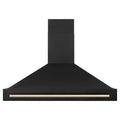 48 in. Black Stainless Steel Range Hood with Gold Handle A863